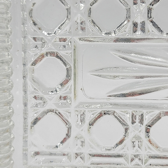Federal Glass Clear Windsor Relish Tray, 8 3/8" - 1950s Vintage - Picture 2 of 8